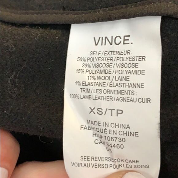 Vince Drape Vest with Leather Trim XS - Picture 5 of 5